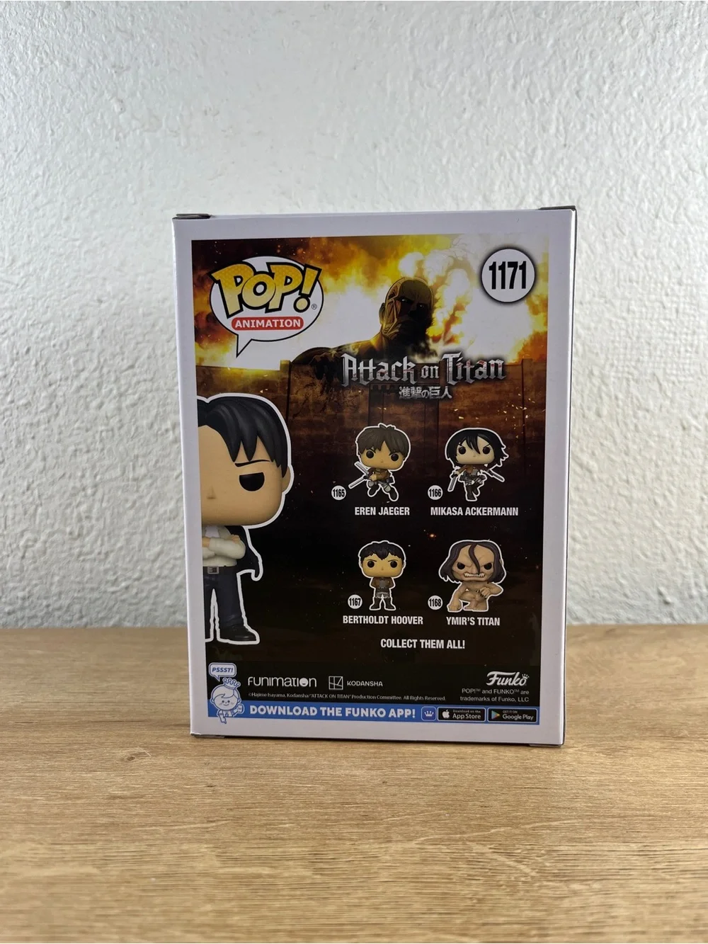 Formal Levi Funko Pop #1171 Vaulted Crunchyroll Attack On Titan AOT NEAR MINT